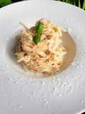 Tagliatelle cu sos alb de cocos și nucă de cocos!❤