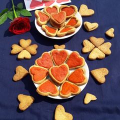 A picture of Valentine Special Heart Shaped Cookies.
