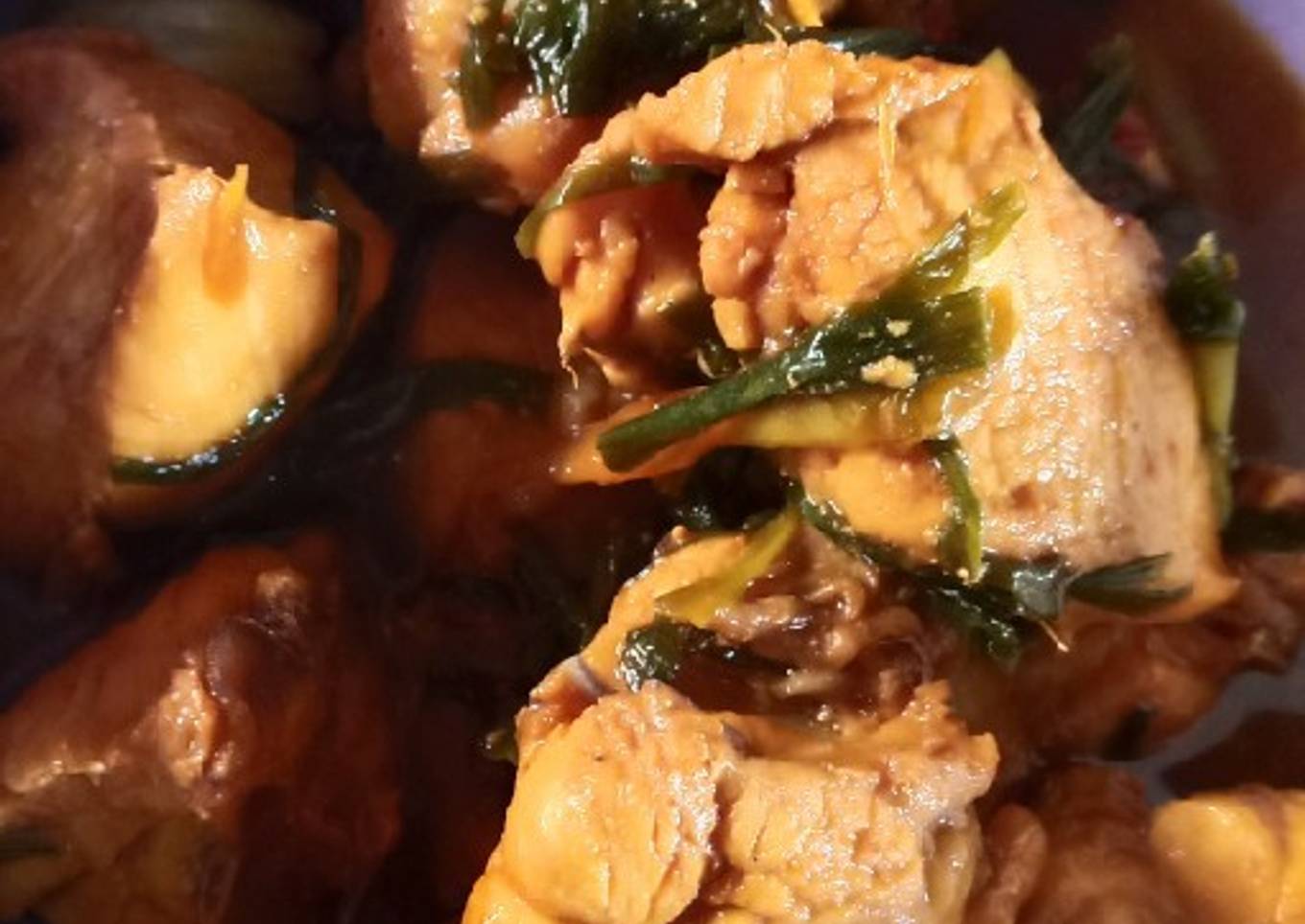 Ayam kecap daun bawang