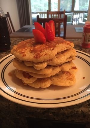 A picture of Strawberry 🍓 Pancake 🥞 Towers.