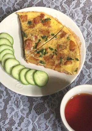 صورة لوصفة بيض أومليت بالبطاطس 😋