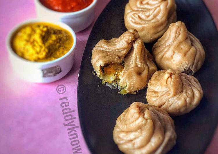 Step-by-Step Guide to Prepare Super Quick Homemade Breakfast Momos- healthy &amp; tasty Veg Wheat Momos with Chutney