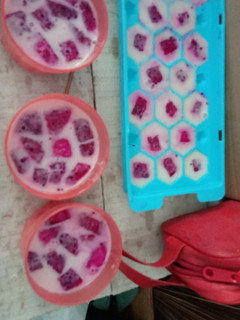 Foto resep Puding susu buah naga