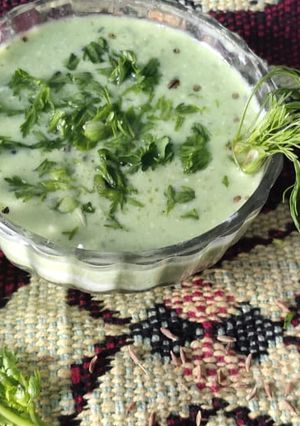 A picture of Cabbage and Green Pea Raita.