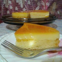 A picture of Custard Cake Using Pancake Mix.