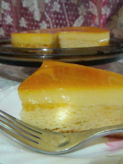 A picture of Custard Cake Using Pancake Mix.
