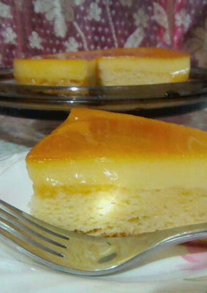 A picture of Custard Cake Using Pancake Mix.