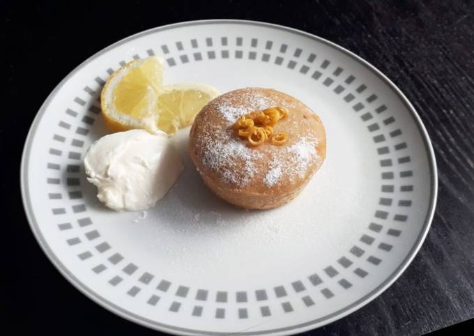 Easy Moist Lemon Curd Filled Muffins