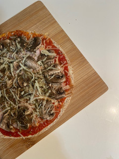 Una foto de Pizza de fajita integral con champiñón 🍕