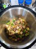 Spicy Instant Pot Teriyaki Chicken Breast with mushrooms, tofu, zucchini
