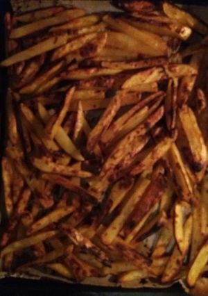 Una foto de Papas al horno saborizadas