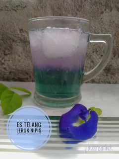 Foto resep Es Telang Jeruk Nipis