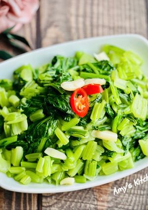 餐廳炒青菜-油菜 的食譜成品照片