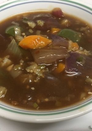 A picture of Hot n Sour Soup.
