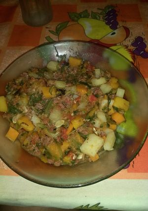 Una foto de Mix de verduras con carne