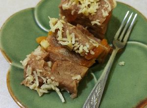 Foto resep Bread puding coklat (kukus) dengan aprikot dan keju