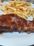 Ribs a la barbacoa, en olla a presión y horno