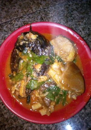 A picture of Oha soup.