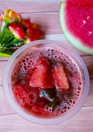 Foto resep Es Cincau Semangka