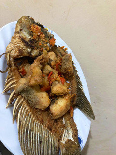 Foto resep Gurame goreng krispi sambal geprek