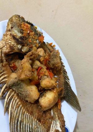 Foto resep Gurame goreng krispi sambal geprek
