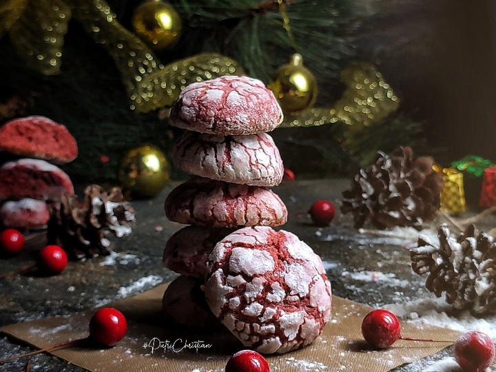 Resep Red Velvet Crinkle Cookies, Menggugah Selera