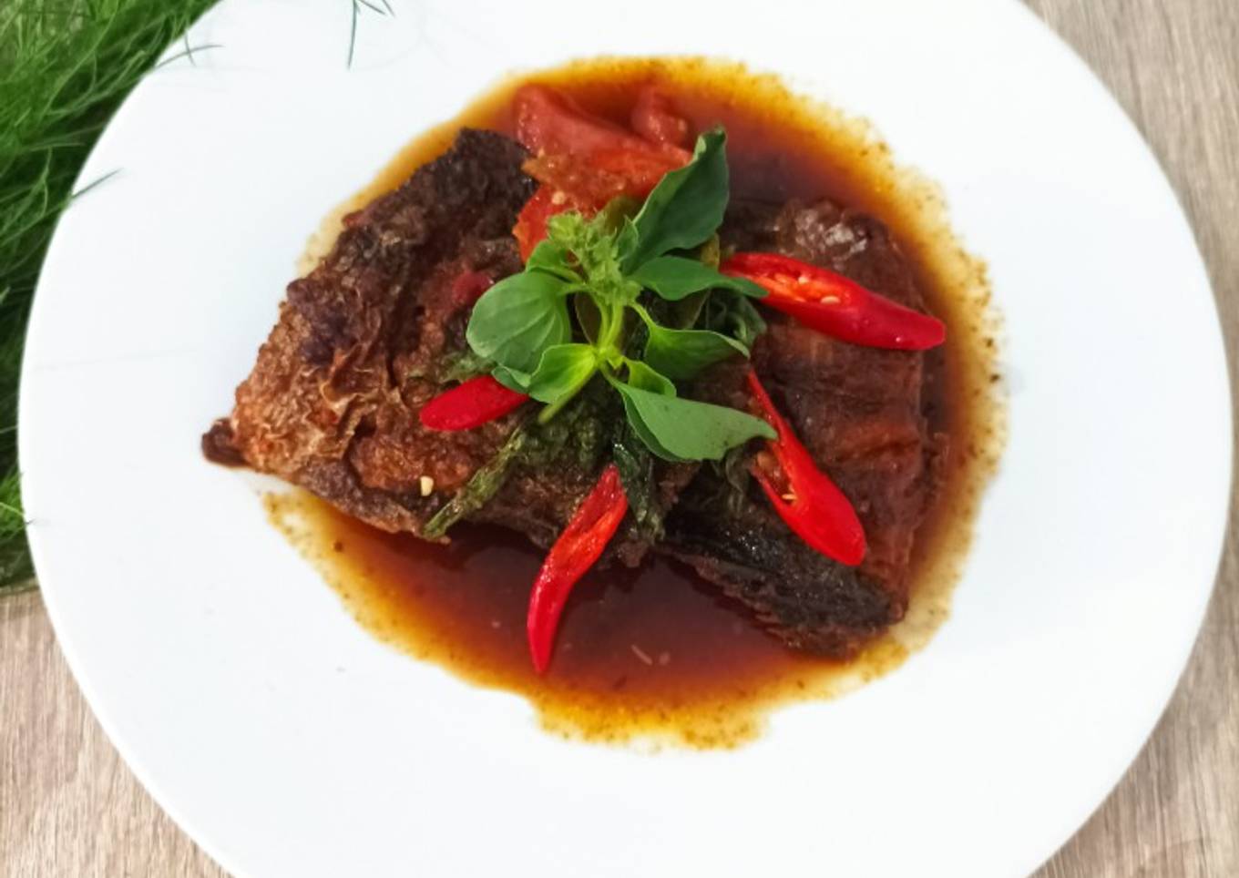 Ikan nila tumis kecap