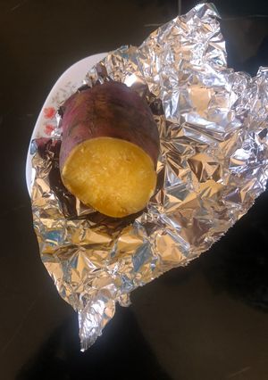 A picture of Oven baked sweet potato.