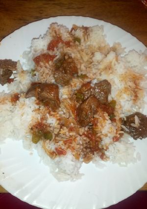 A picture of Soft beaf rice# mums recipe#.