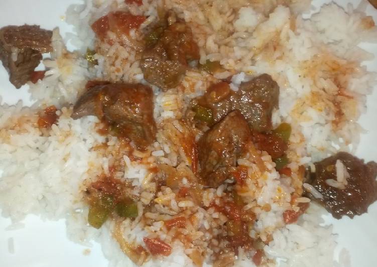 Recipe of Quick Soft beaf rice# mums recipe#