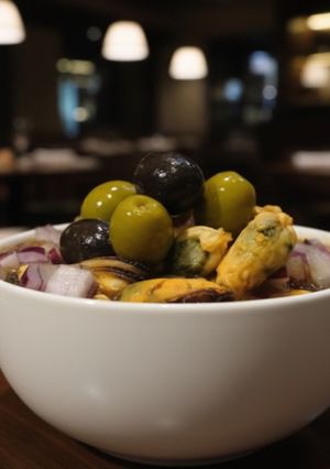 Una foto de Carne de Mejillones con Vinagreta de Soja y Jengibre