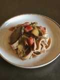 Tagliatelle di castagne con porcini e guanciale