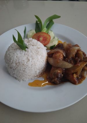 Foto resep Ayam goreng saos tiram bawang bombai