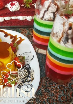 عکسی از دستور ژله رنگین کمان