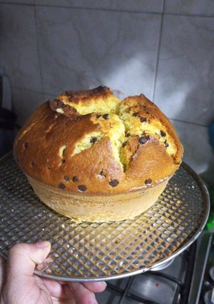 Una foto de Budín de mandarinas y chips