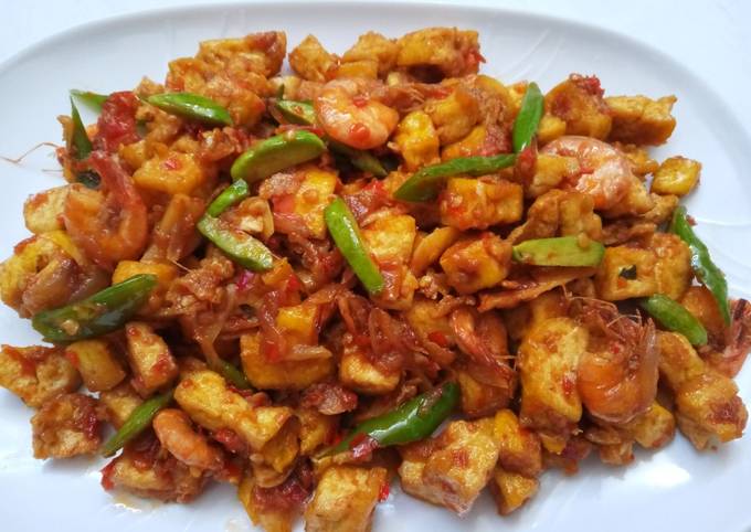 Tumis Tahu Udang Pete