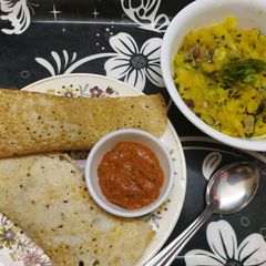 Rava Masala Dosa A picture of Rava Masala Dosa.