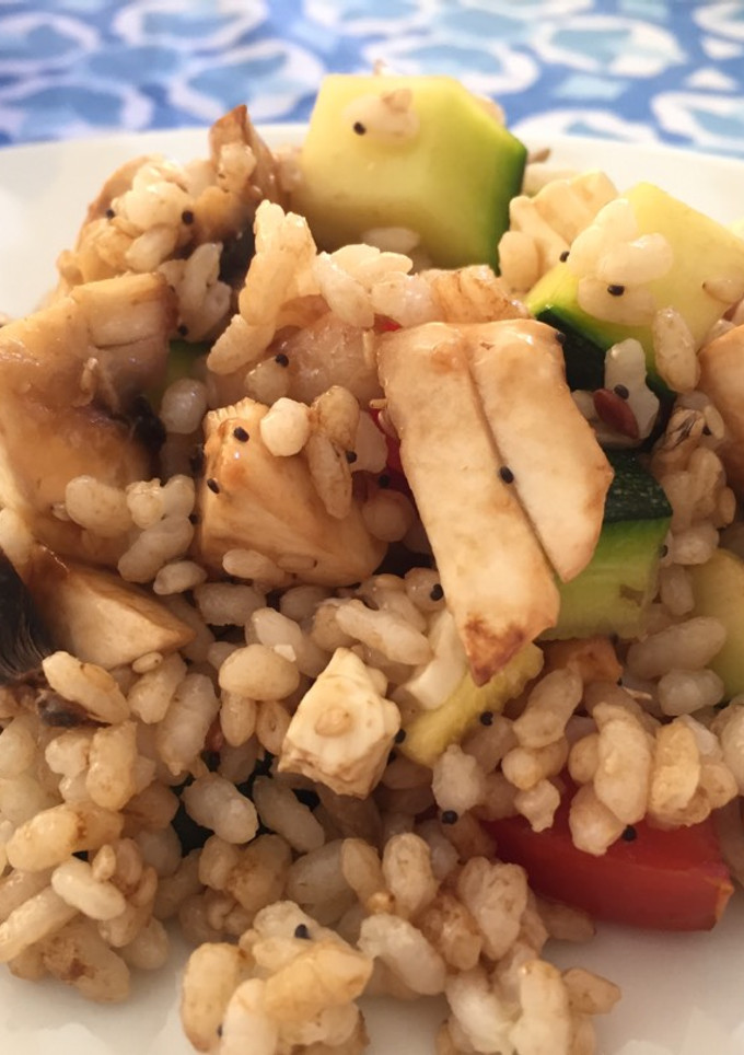 Una foto de Ensalada de arroz express para verano 🏖⏱