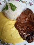 Hígado de res con puré de papa amarilla 🇵🇪