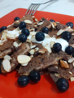 Una foto de Choco pan francés saludable