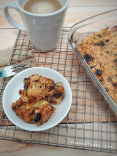 Foto resep Banana Bread Pudding (Pudding Roti Pisang)