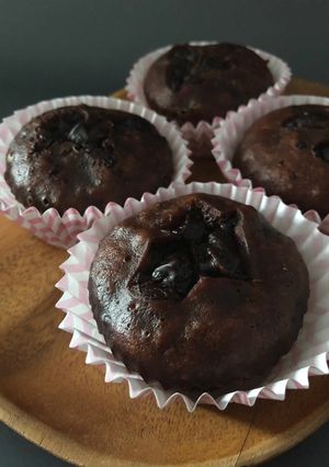 🍫雙重巧克力蒸蛋糕Chocolate cupcake 的食譜成品照片