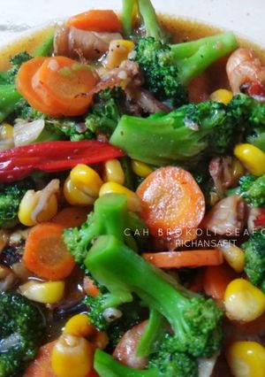 Foto resep Cah brokoli seafood