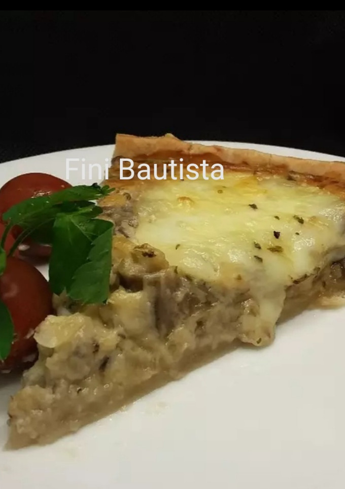 Una foto de Quiche de berenjena