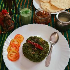 A picture of Whole moong Dal Spinach Khichdi.