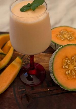 Une photo de Jus de melon cantaloup charentais