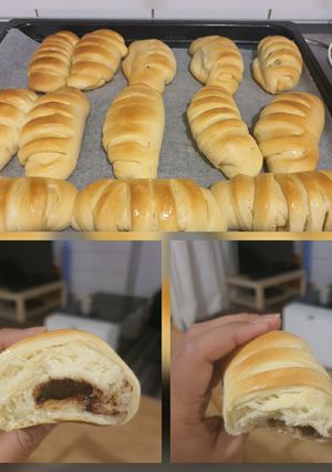 Foto resep Roti manis isi pisang coklat