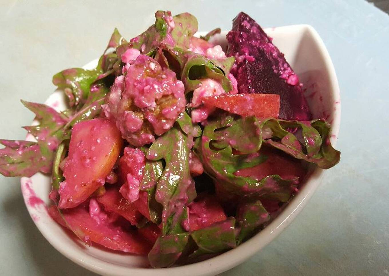 Roasted beets and apple salad
