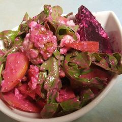 A picture of Roasted Beet and Apple Salad.