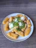 Ñoquis de zanahoria y garbanzos